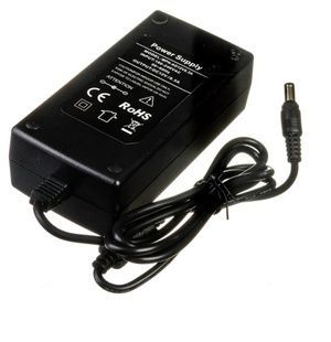 Блок живлення пластиковий 12V 8.3А - 100W зі штекером та кабелем 5.5х2.5 мм 40696 фото