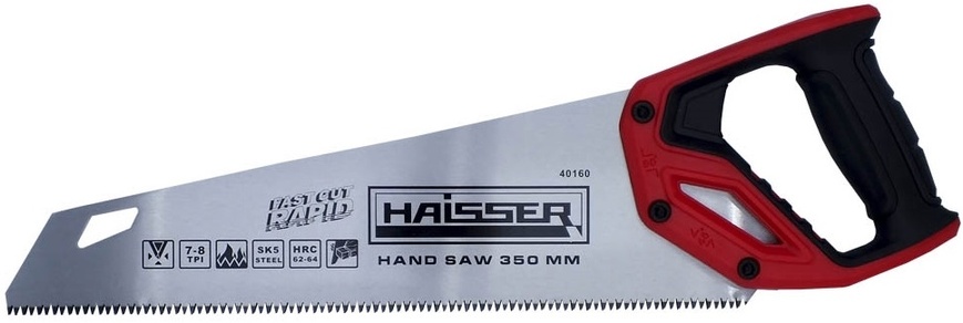 Ножовка по дереву 400мм (Rapid HAISSER) 7-8TPI. 3D. SK5 45957 фото