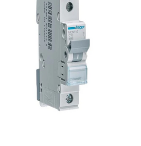 Автомат Hager MCN110A In=10А, 1п, С, 6 kA, 1м 51677 фото