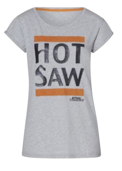 Женская футболка hot saw с логотипом разм р L 44081 фото
